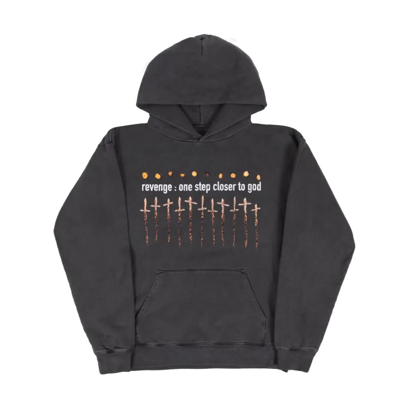 Revenge Closer To God Hoodie Washed Black sold by PLUS