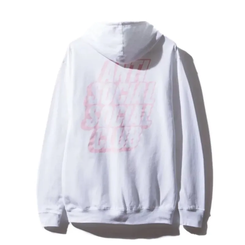 Anti Social Social Club Blocked Hoodie White/Pink sold by PLUS
