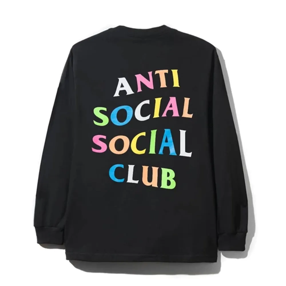 Anti Social Social Club Rainbow Crewneck Black sold by PLUS