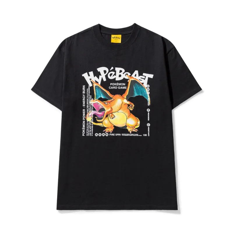 Hypebeast X Pokemon Charizard T-Shirt Black sold by PLUS