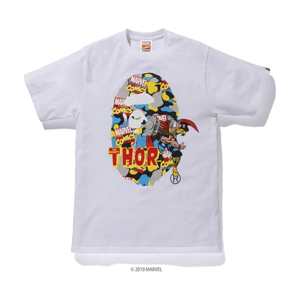 BAPE x Marvel Camo Mighty Thor Tee White sold by PLUS