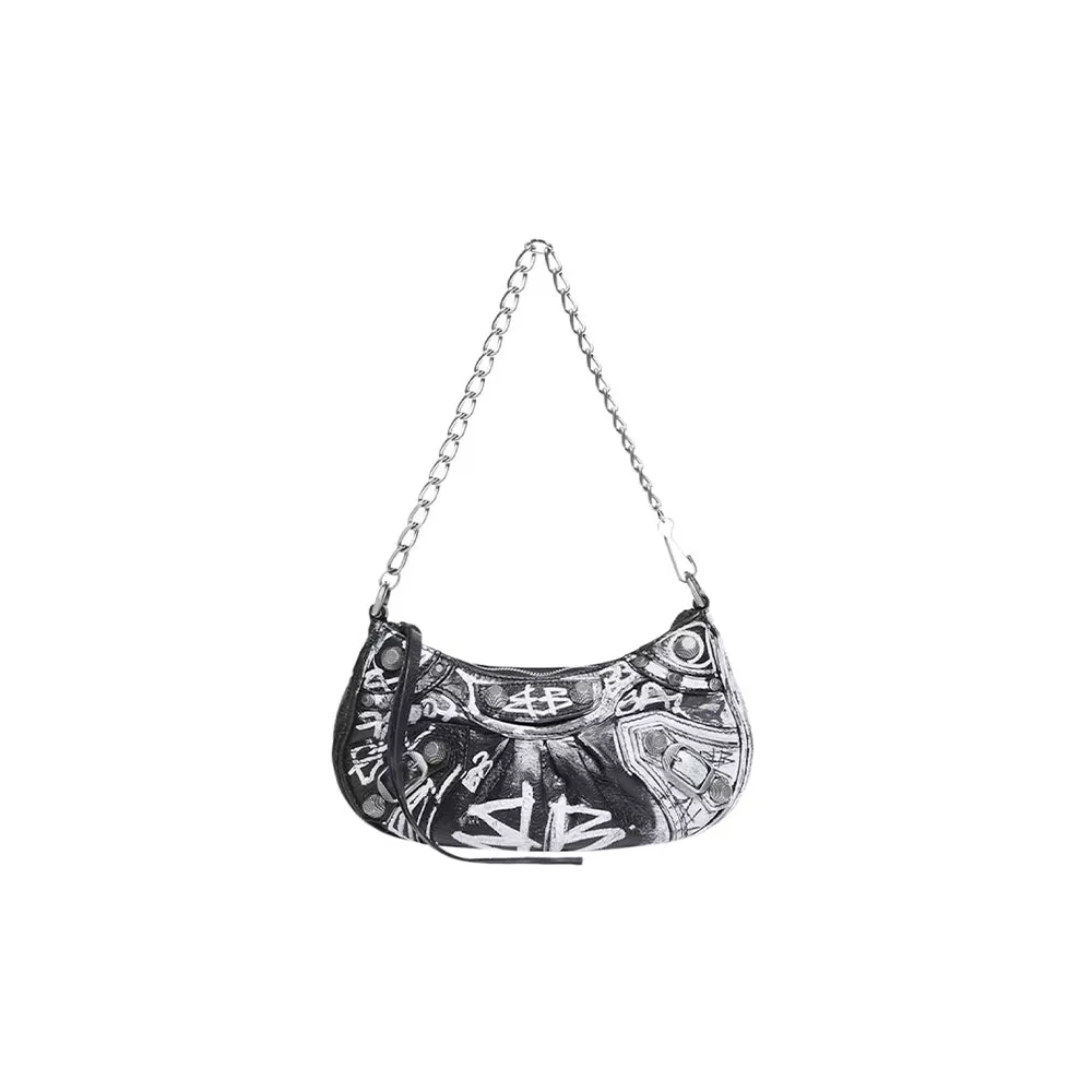Balenciaga Le Cagole Mini Bag With Chain Graffiti sold by PLUS