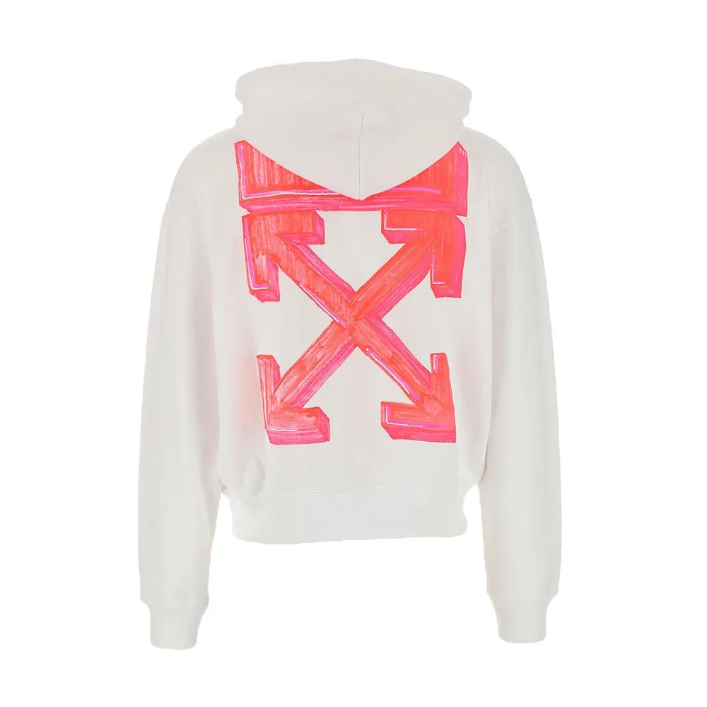 Off-White Marker Over Hoodie White/Red sold by PLUS