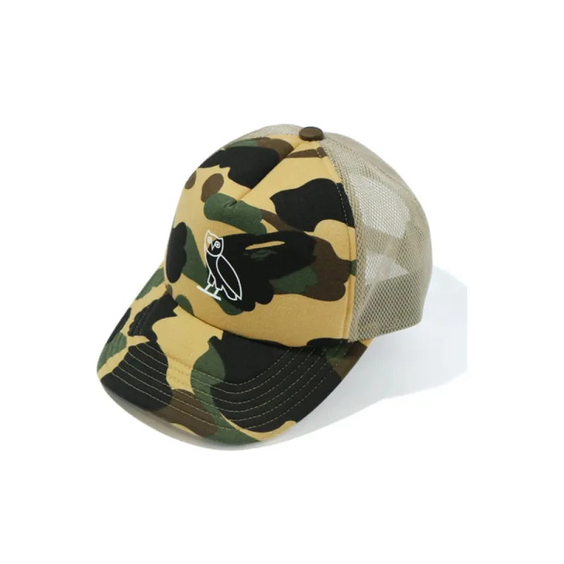 BAPE x OVO 1st Camo Mesh Cap Yellow sold by PLUS
