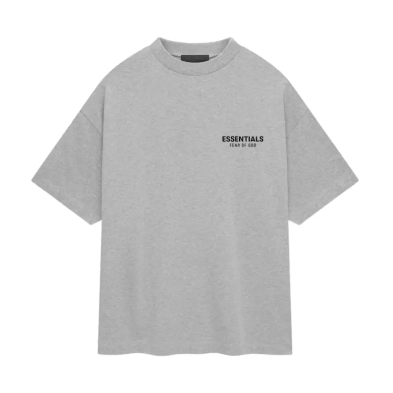 FOG Essentials SS25 Light Heather Grey Jersey Crewneck Tee sold by PLUS