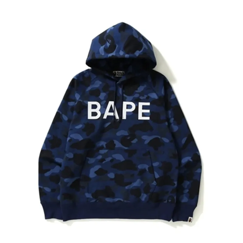 BAPE Color Camo Pullover Hoodie Navy sold by PLUS