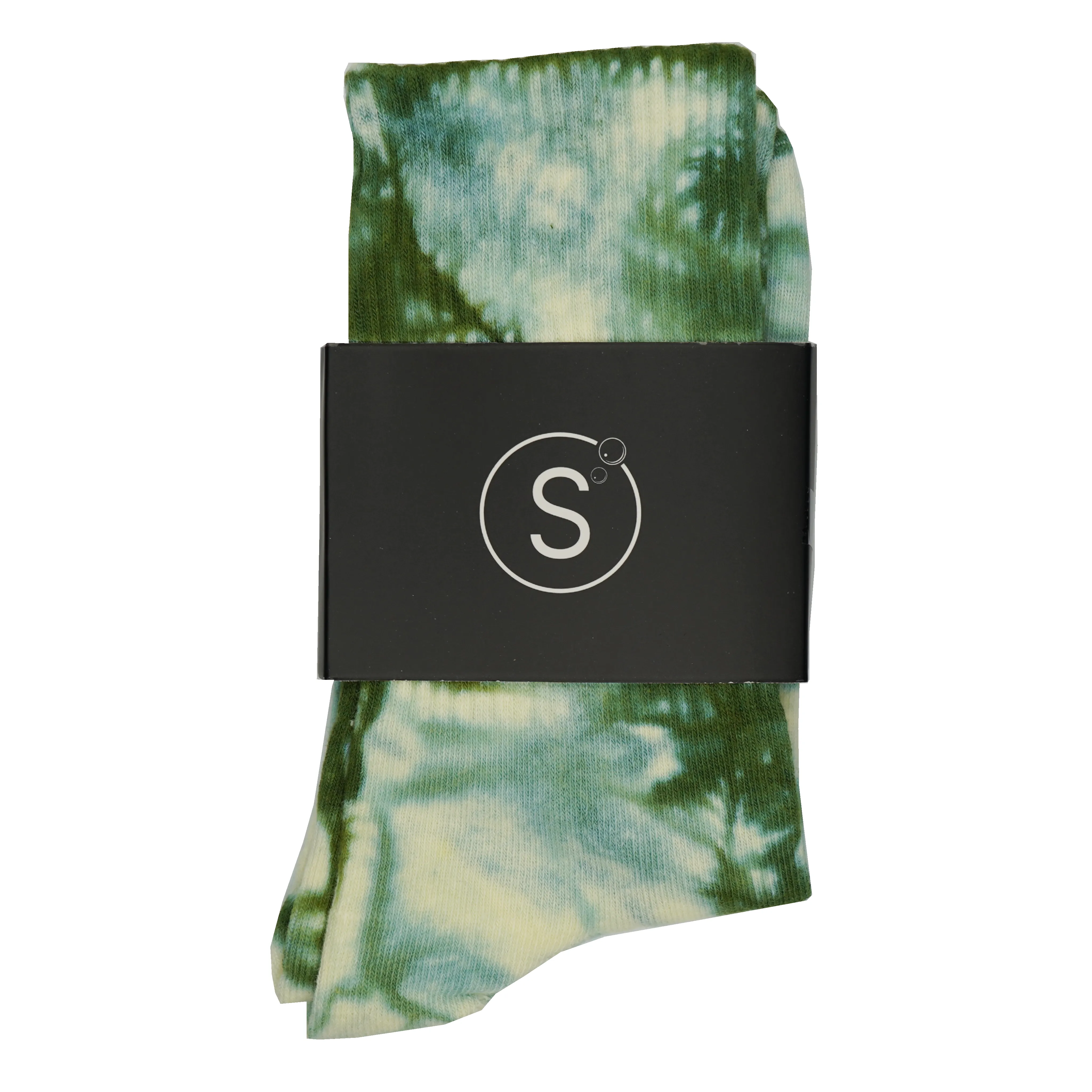 Sole Tie Dye Crew Socks Dark Green sold by PLUS product image thumbnail 3