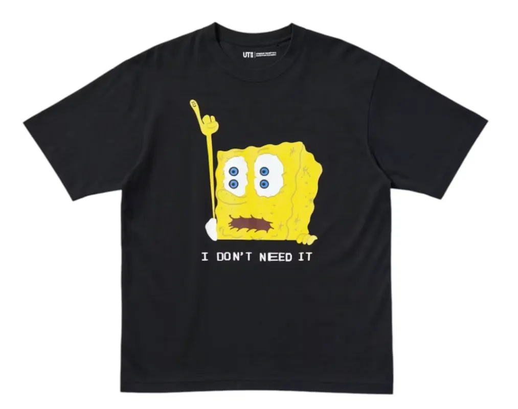 Uniqlo x CPFM Spongebob Squarepants UT Graphic T-Shirt Black sold by PLUS