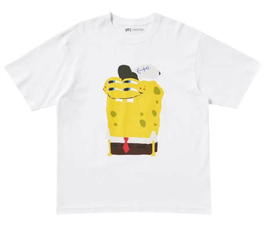 Uniqlo x CPFM Spongebob Squarepants UT Graphic II T-Shirt White/Pink sold by PLUS
