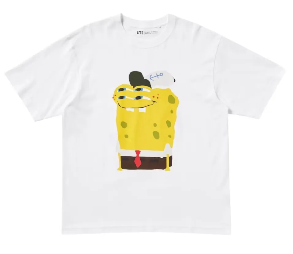 Uniqlo x CPFM Spongebob Squarepants UT Graphic II T-Shirt White/Pink sold by PLUS