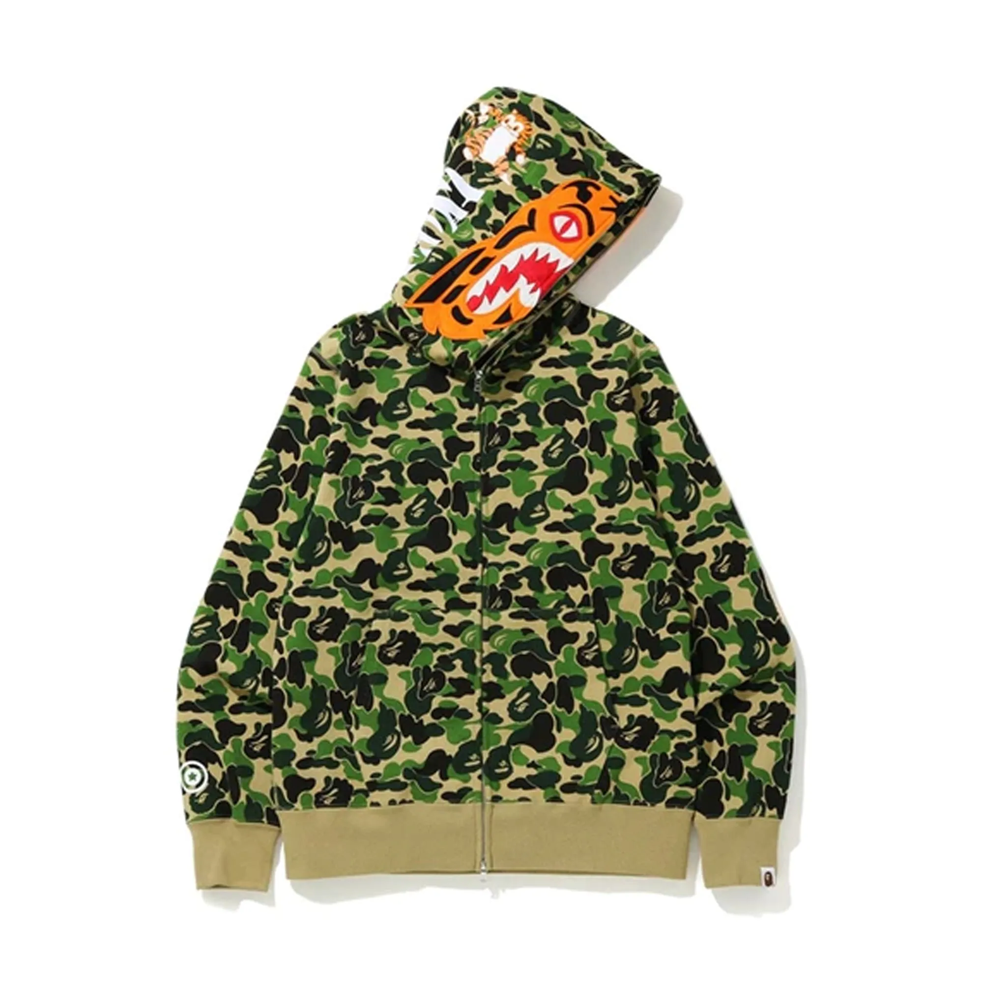 BAPE ABC Camo Tiger Full Zip Hoodie Green sold by PLUS