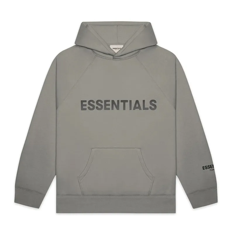 FOG ESSENTIALS Pullover Hoodie Applique Logo Cement sold by PLUS