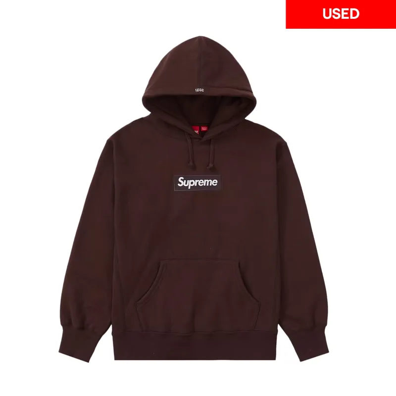 Supreme Box Logo Hooded Sweatshirt Dark Brown (FW21) (Used) sold by PLUS
