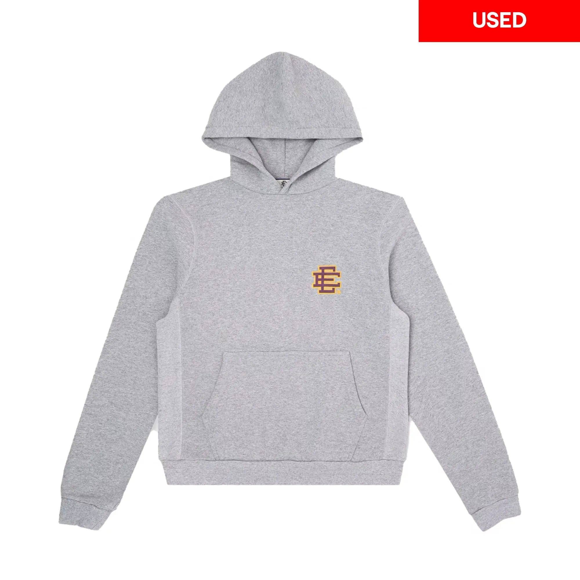 Eric Emanuel EE Basic Hoodie (SS23) Heather Grey/Purple/Yellow (Used) sold by PLUS