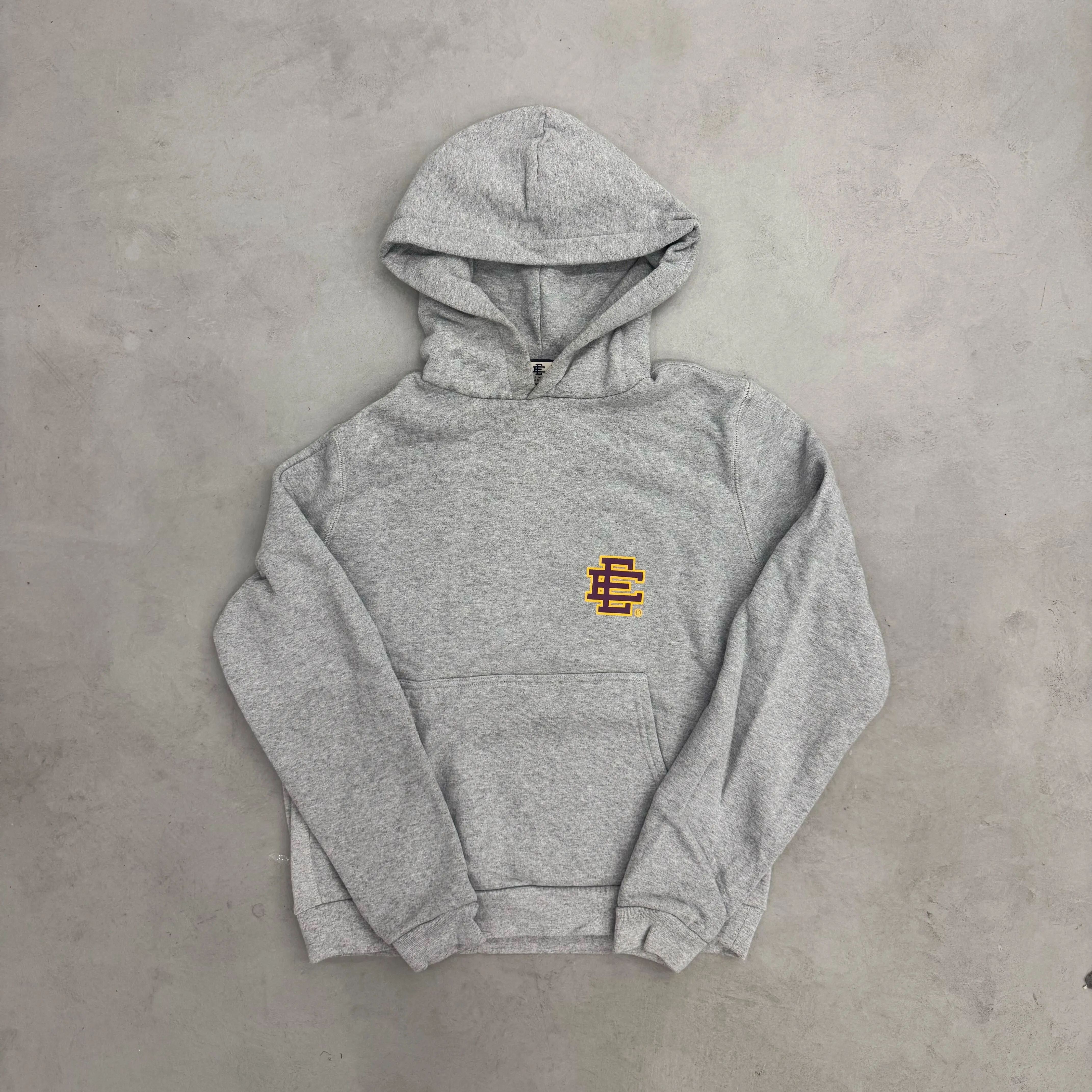 Eric Emanuel EE Basic Hoodie (SS23) Heather Grey/Purple/Yellow (Used) sold by PLUS product image thumbnail 2