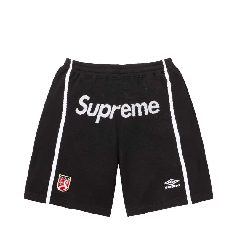Supreme Umbro Knit Soccer Short Black sold by PLUS