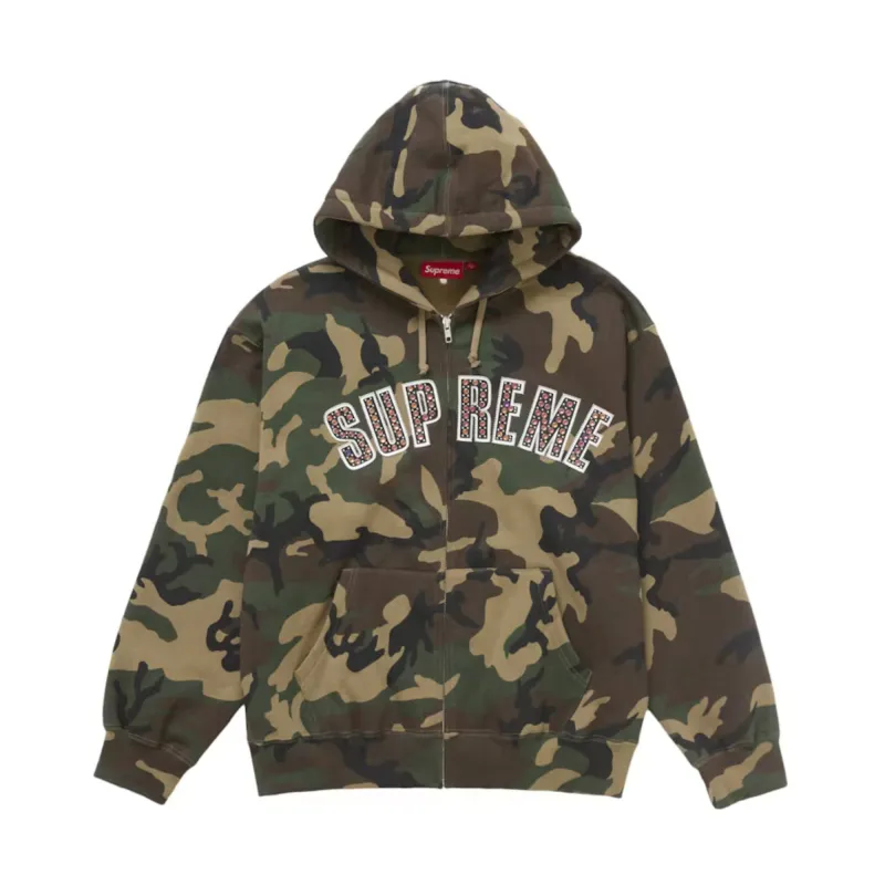 Supreme b.b. Simon Zip Up Hooded Sweatshirt Woodland Camo sold by PLUS