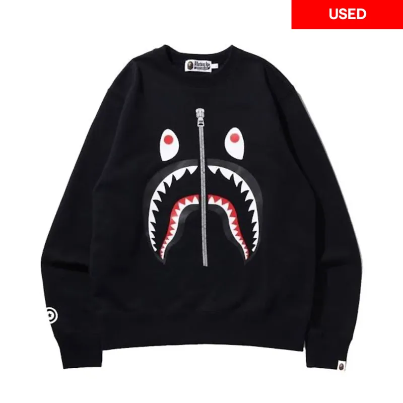 Bape Shark Head Crewneck Black (Used) sold by PLUS