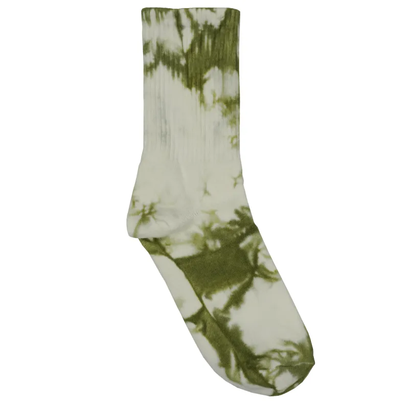 Sole Tie Dye Crew Socks Light Green sold by PLUS