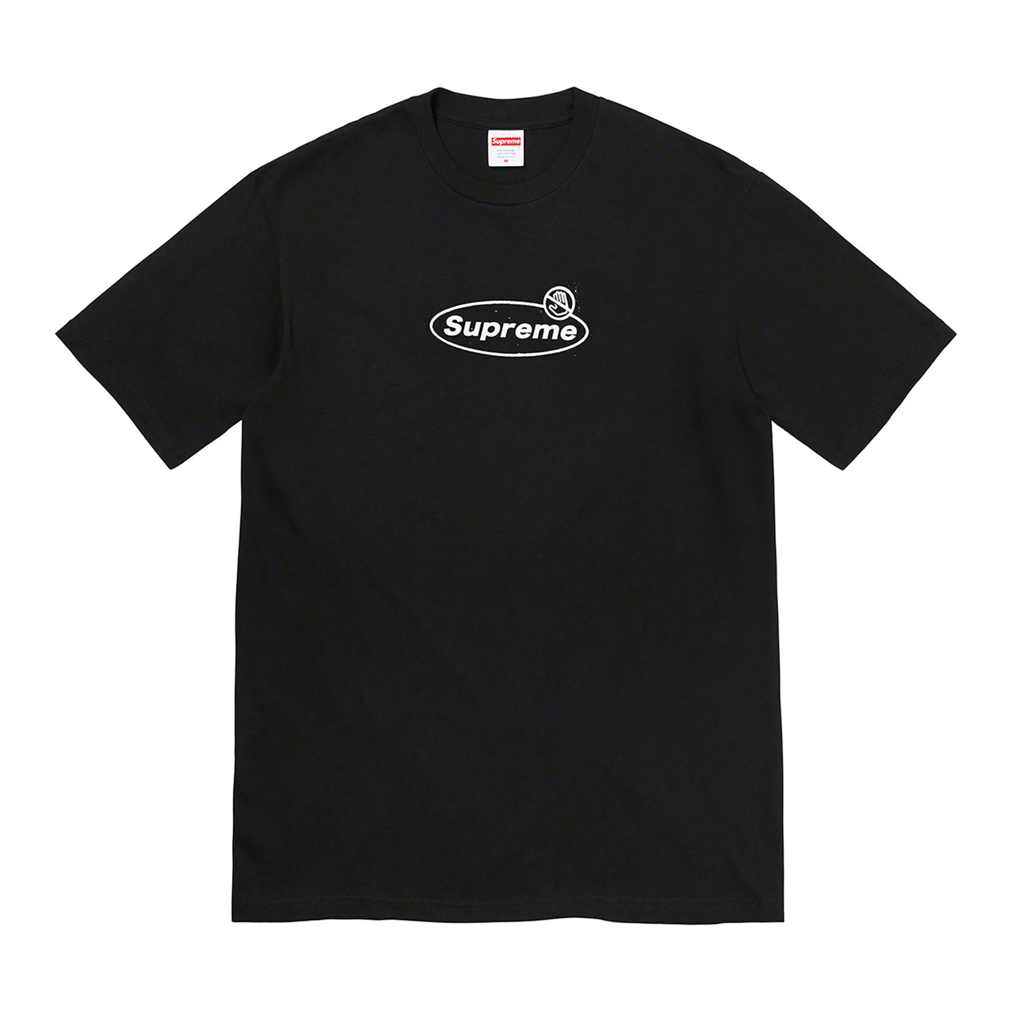 Supreme Warning Tee Black sold by PLUS