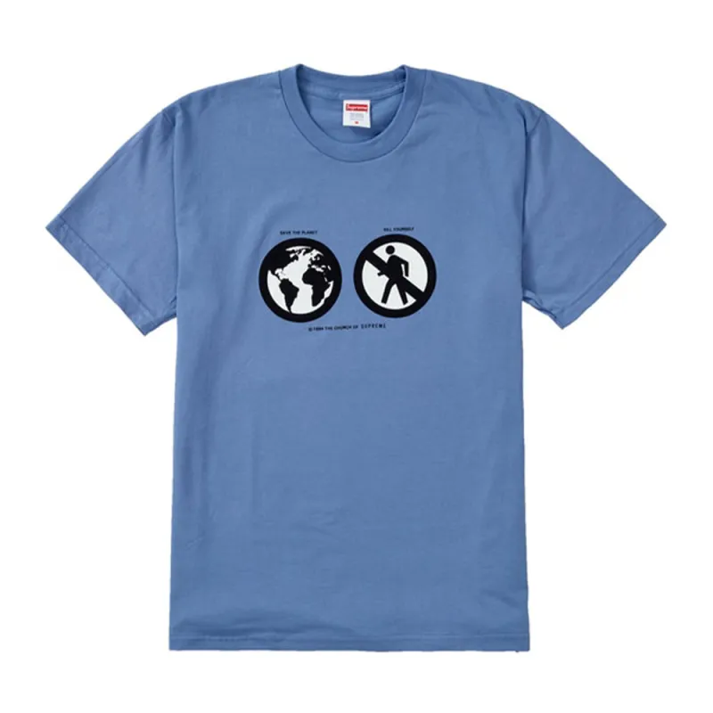 Supreme Save The Planet Tee Slate sold by PLUS