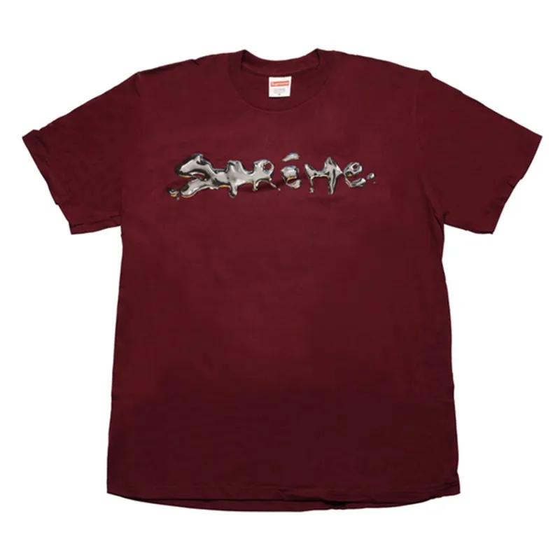 Supreme Liquid Tee Burgundy sold by PLUS