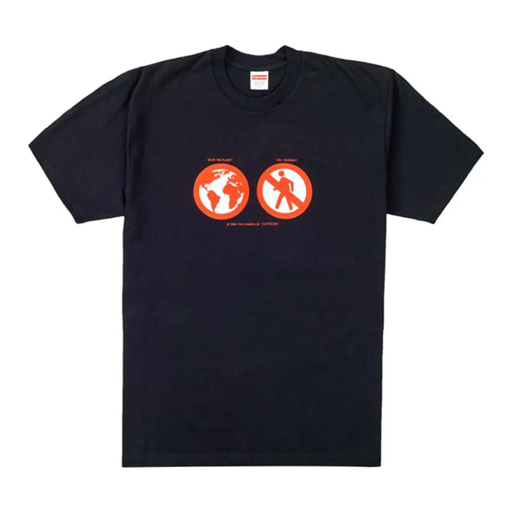 Supreme Save The Planet Tee Black sold by PLUS