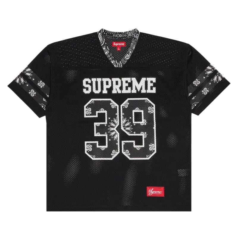 Supreme Bandana Football Jersey Black sold by PLUS