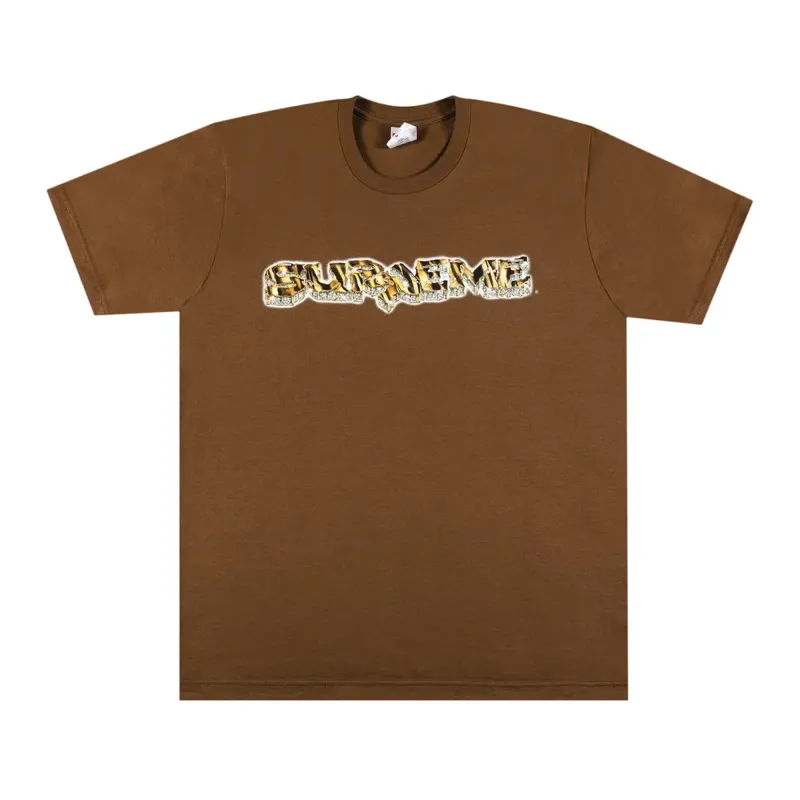 Supreme Diamond Tee Brown sold by PLUS