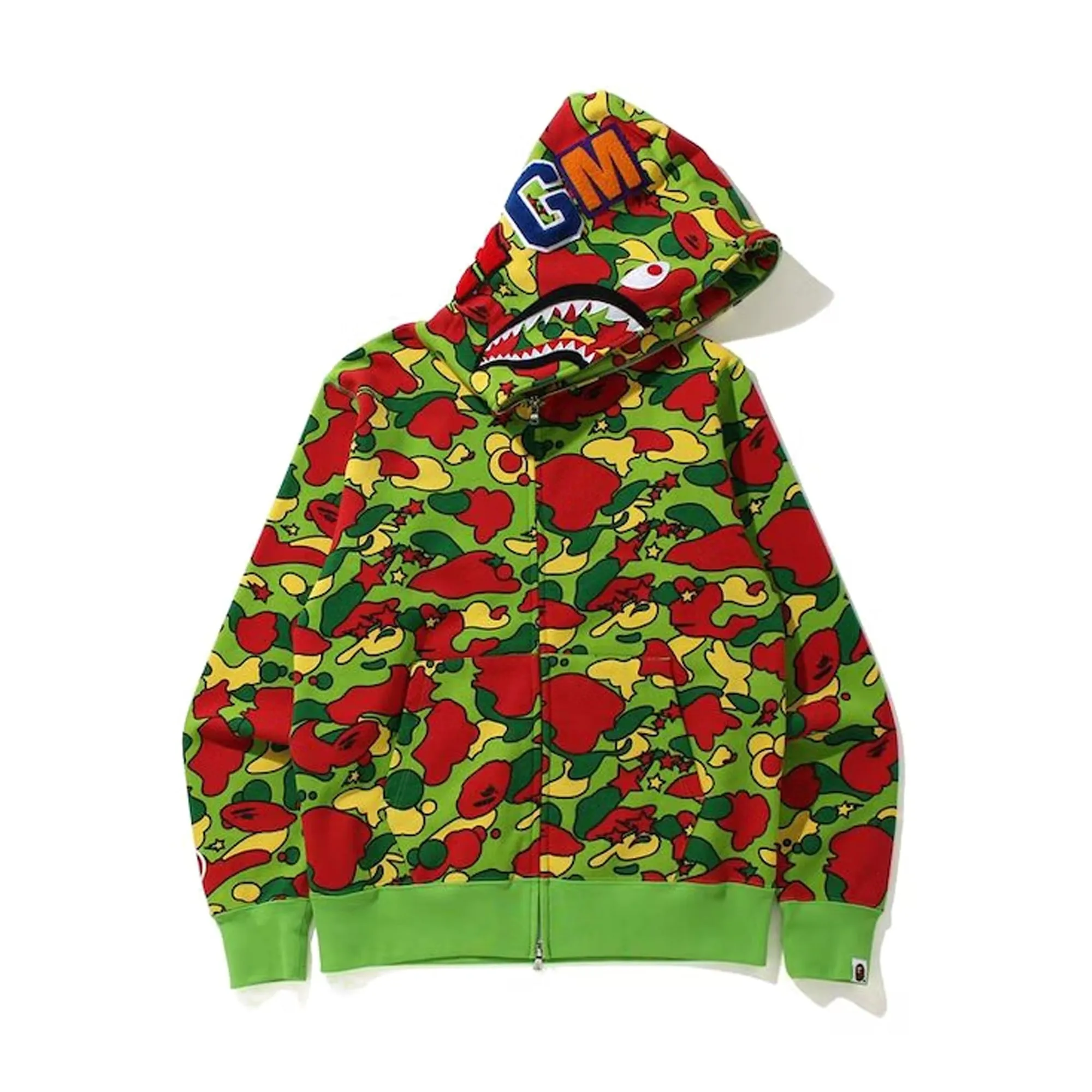 Bape Sta Camo Shark Full Zip Hoodie Green sold by PLUS