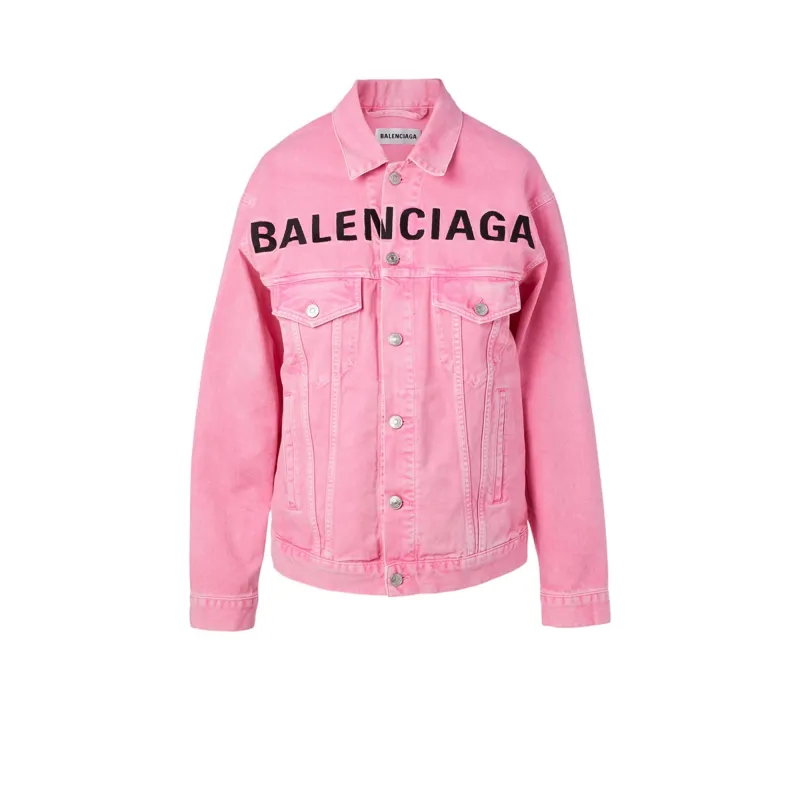 Balenciaga Overdyed Pink Denim Jacket sold by PLUS