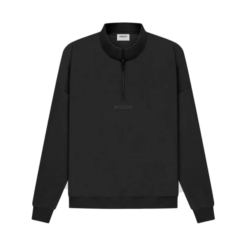 FOG ESSENTIALS Half Zip Sweater Black (FW21) sold by PLUS