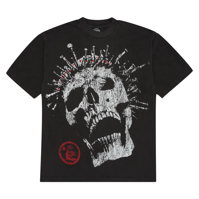 Studios Crowned Skull Tee Washed Black sold by PLUS