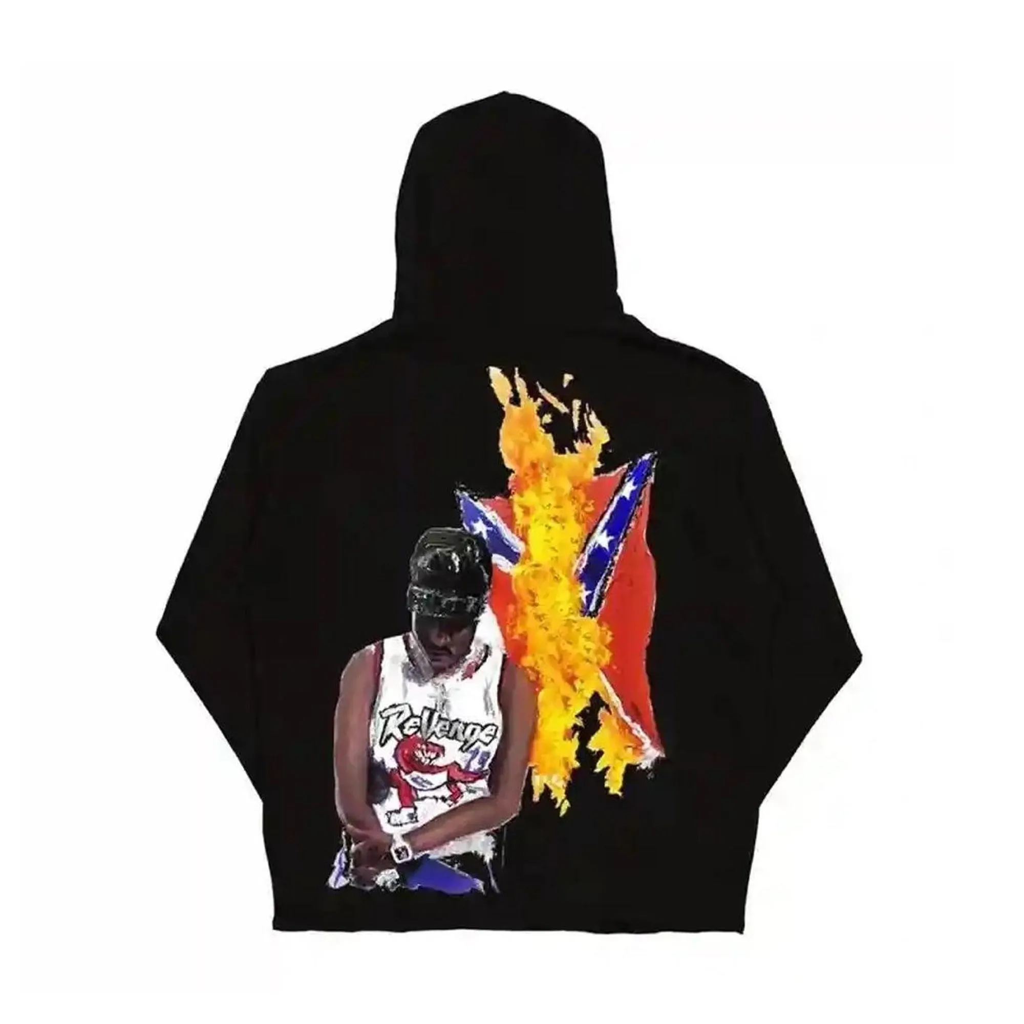 Revenge x Ski Mask Lightning Logo Hoodie Black/Black sold by PLUS product image thumbnail 2