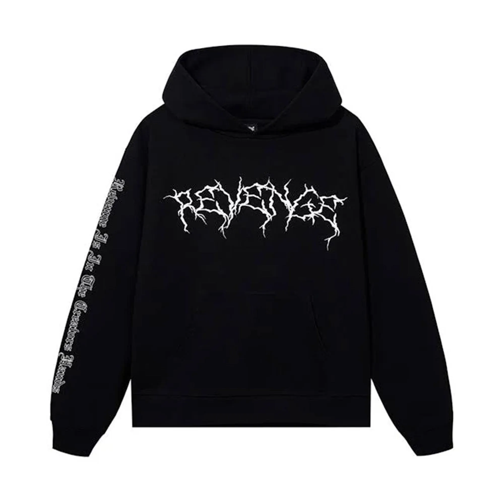 Revenge x Ski Mask Lightning Logo Hoodie Black/Black sold by PLUS