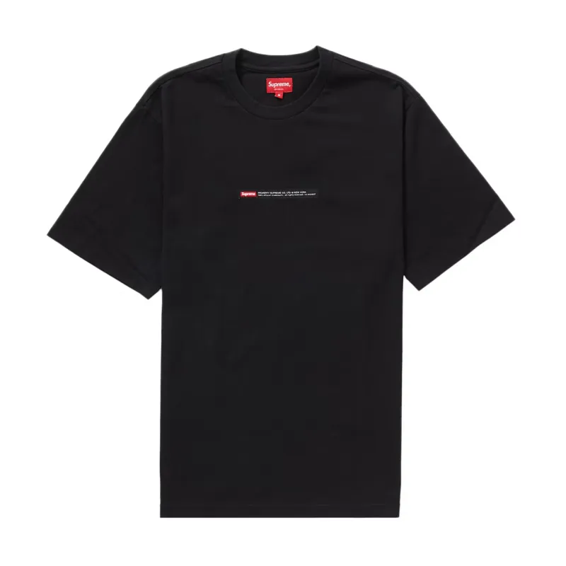 Supreme Property Label S/S Top Black sold by PLUS