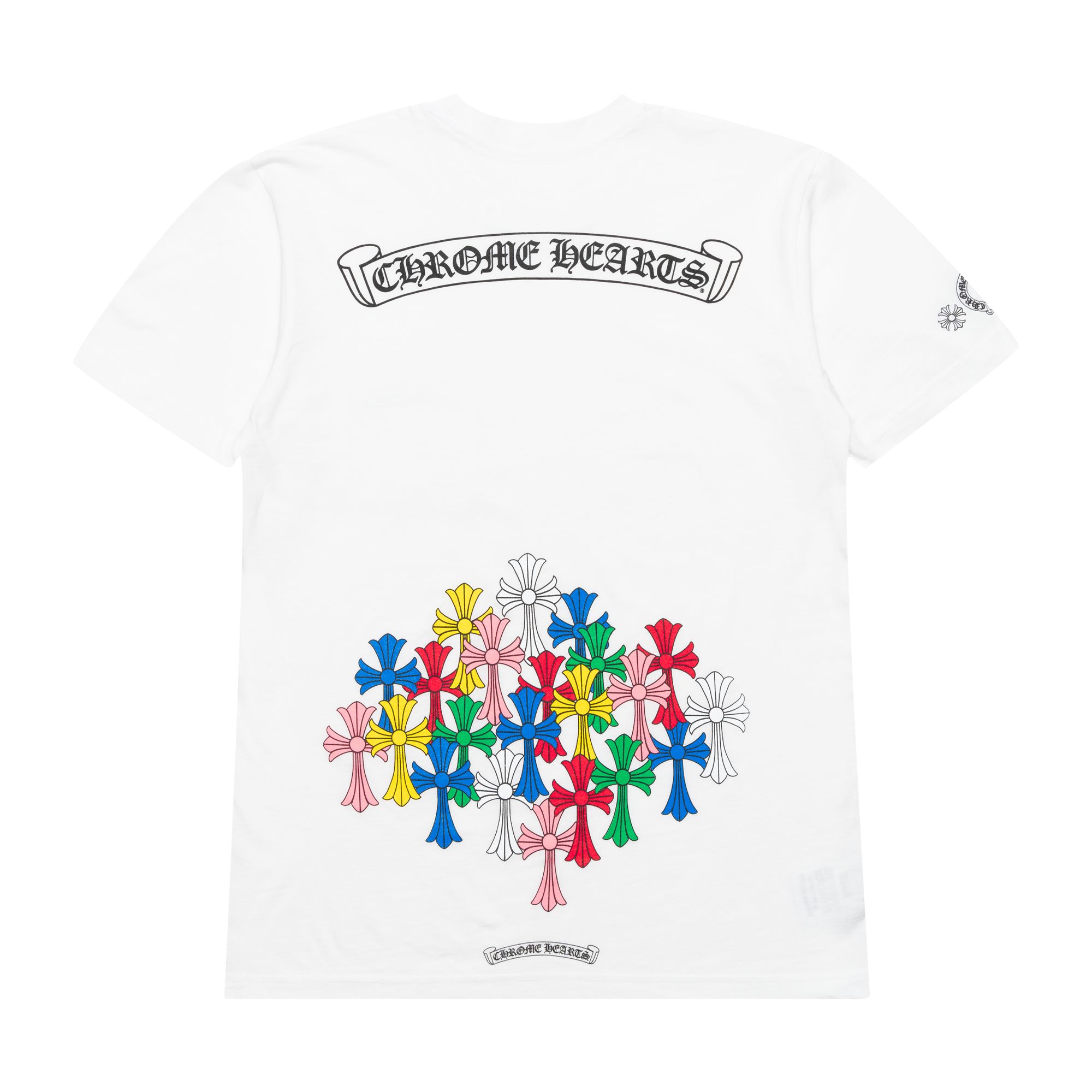 Chrome Hearts Multi Color Cross Scroll Tee White sold by PLUS