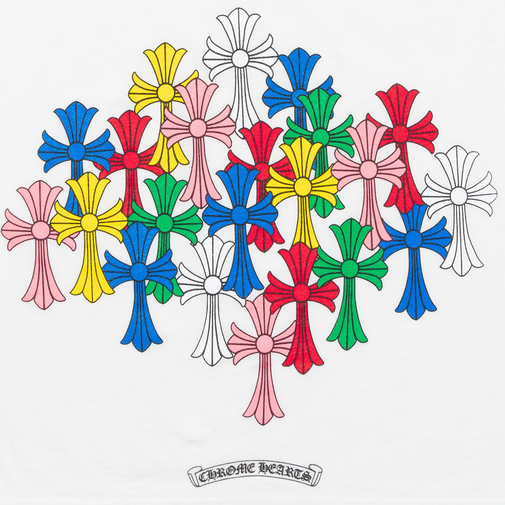 Chrome Hearts Multi Color Cross Scroll Tee White sold by PLUS product image thumbnail 3