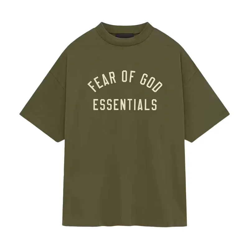 FOG Essentials Jersey Crewneck Tee Military sold by PLUS