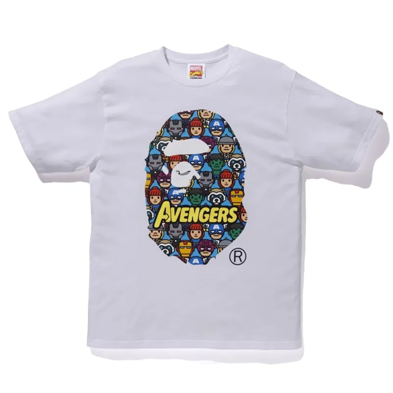 BAPE x Marvel Avengers Ape Head Tee sold by PLUS