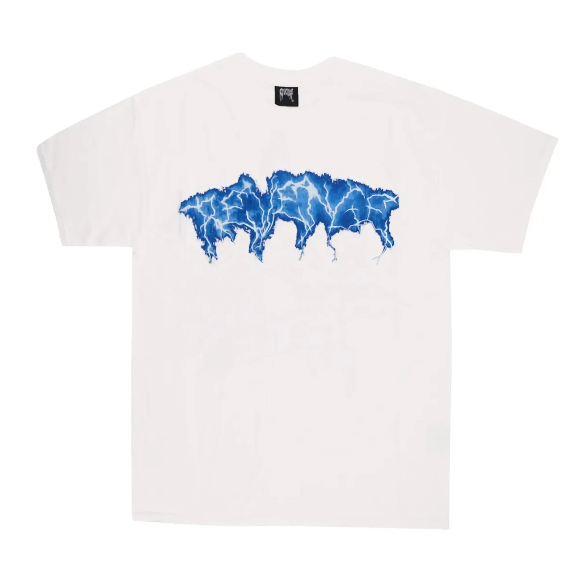 Revenge Blue Lightning Anarchy Tee White sold by PLUS