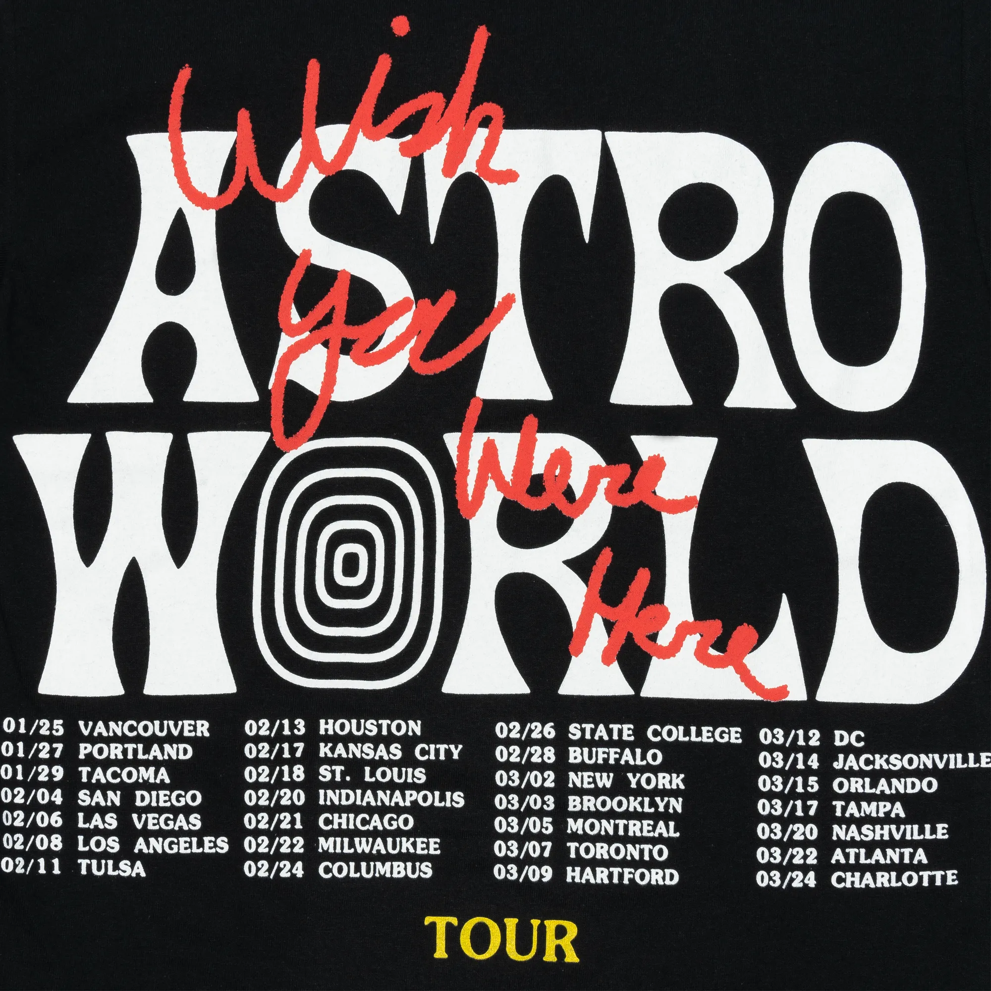 Travis Scott Astroworld Wish You Were Here Tee Black sold by PLUS product image thumbnail 3