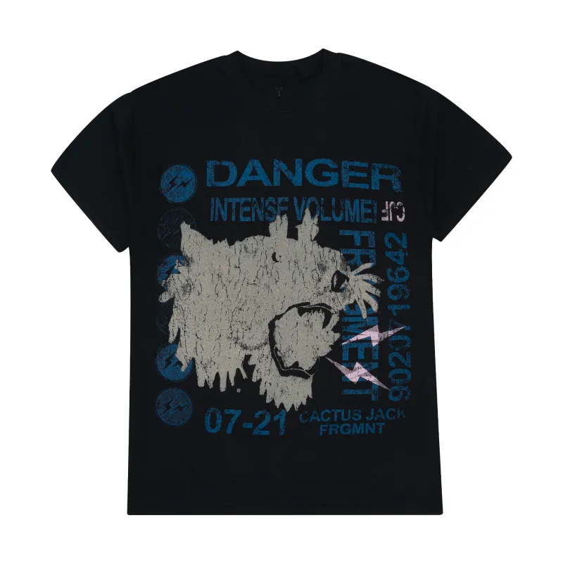 Travis Scott Fragment Danger Tee Black sold by PLUS