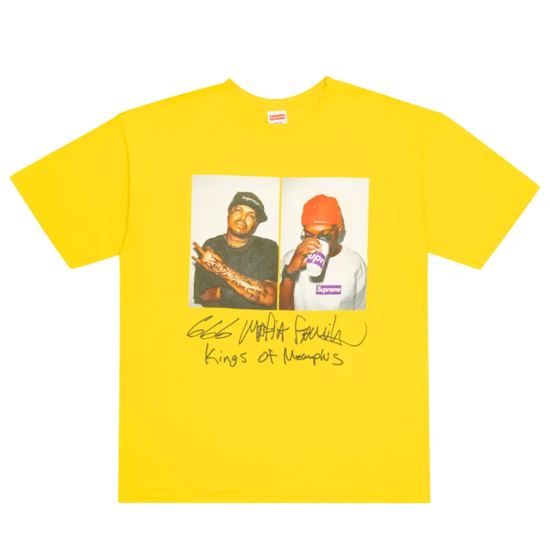 Supreme Three 6 Mafia Tee Yellow (2012) sold by PLUS