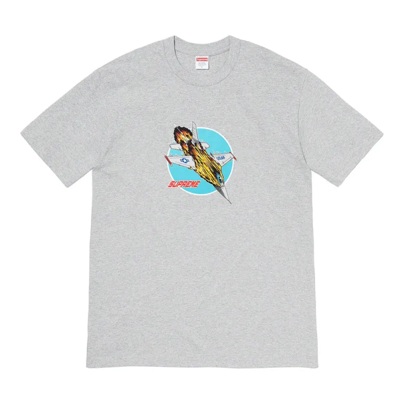 Supreme Jet Tee Heather Grey sold by PLUS