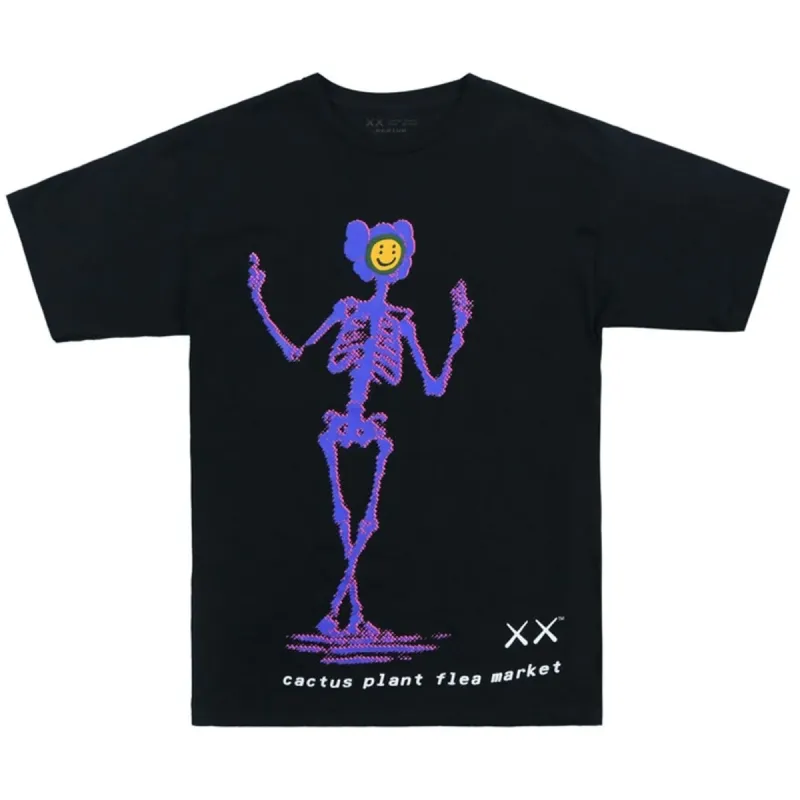 KAWS x Cactus Plant Flea Market T-Shirt Black sold by PLUS