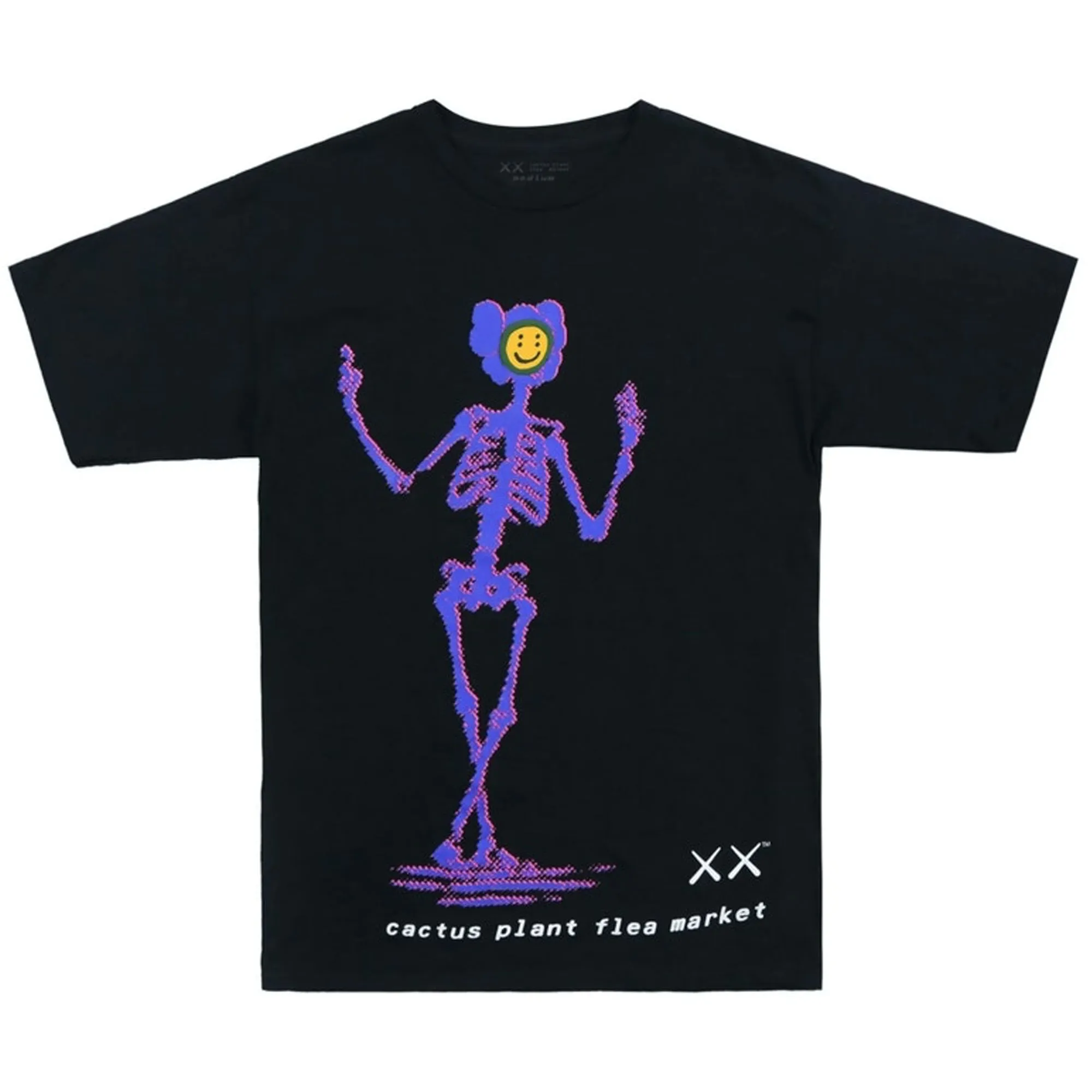 KAWS x Cactus Plant Flea Market T-Shirt Black sold by PLUS