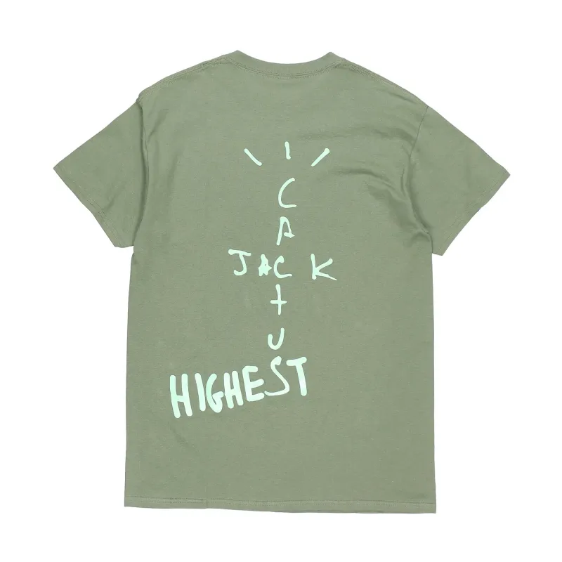 Travis Scott x Jordan Cactus Jack Highest Tee Olive Green made by PLUS