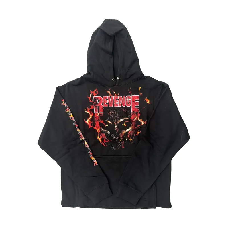 Revenge Pantera Flames Hoodie Black/Red made by PLUS