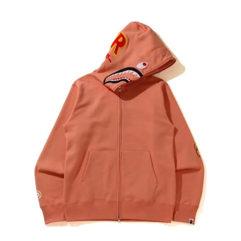 Bape Shark Full Zip Hoodie Orange sold by PLUS